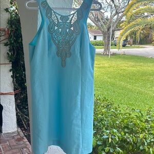 Lilly Pulitzer Blue Sleeveless Dress-12 like new